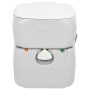 Toilette da Campeggio Portatile Grigia e Bianca 22+12 L in HDPE