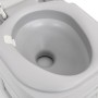 Toilette da Campeggio Portatile Grigia e Bianca 22+12 L in HDPE