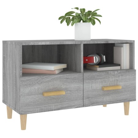 Mobile Porta TV Grigio Sonoma 80x36x50 cm in Legno Multistrato