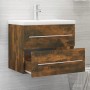 Mobile Lavabo Rovere Fumo 60x38,5x48 cm in Legno Multistrato