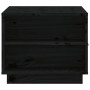 Tavolino da Salotto Nero 100x50x41 cm in Legno Massello di Pino