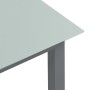 Tavolo da Giardino Antracite 80x80x74 cm in Alluminio e Vetro