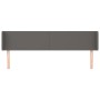 Testiera ad Orecchio Grigio 163x16x78/88 cm in Similpelle