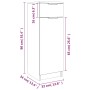Armadietto Bagno Rovere Marrone 32x34x90cm in Legno Multistrato