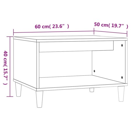 Tavolino da Salotto Grigio Sonoma 60x50x40 cm Legno Multistrato