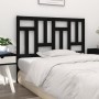 Testiera per Letto Nera 205,5x4x100cm in Legno Massello di Pino