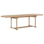 Tavolo da Giardino Allungabile 180-280x100x75cm in Teak Ovale