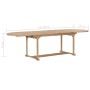 Tavolo da Giardino Allungabile 180-280x100x75cm in Teak Ovale