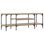 Mobile TV Rovere Sonoma 121x35x45 cm Legno Multistrato e Ferro