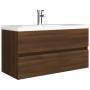 Mobile Lavabo Rovere Marrone 90x38,5x45 cm in Legno Multistrato