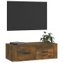 Mobile TV Pensile Rovere Fumo 80x36x25 cm in Legno Multistrato