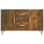 Credenza Rovere Fumo 100x36x60 cm in Legno Multistrato