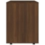 Armadietto con Ruote Rovere Marrone 60x53x72 cm in Legno