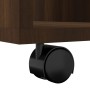 Armadietto con Ruote Rovere Marrone 60x53x72 cm in Legno
