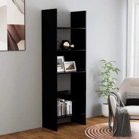 Libreria Nera 60x35x180 cm in Legno Multistrato