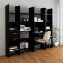 Libreria Nera 60x35x180 cm in Legno Multistrato