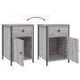 Comodini 2 pz Grigio Sonoma 40x42x60 cm in Legno Multistrato