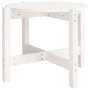 Tavolino da Salotto Bianco Ø 62,5x45 cm Legno Massello di Pino