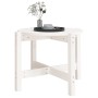 Tavolino da Salotto Bianco Ø 62,5x45 cm Legno Massello di Pino