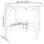 Tavolino da Salotto Bianco Ø 62,5x45 cm Legno Massello di Pino