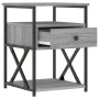 Comodini 2 pz Grigio Sonoma 40x42x55 cm in Legno Multistrato