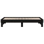 Dormeuse Estraibile Nera 2x(90x190) cm Legno Massello di Pino