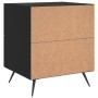 Comodini 2 pz Neri 40x35x47,5 cm in Legno Multistrato