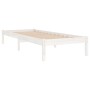 Giroletto Bianco in Legno Massello 75x190 cm Small Single