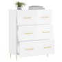 Credenza 69,5x34x90 cm in Legno Multistrato Bianco Lucido