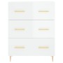 Credenza 69,5x34x90 cm in Legno Multistrato Bianco Lucido