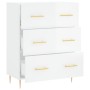 Credenza 69,5x34x90 cm in Legno Multistrato Bianco Lucido