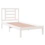 Giroletto Bianco in Legno Massello 75x190 cm Small Single
