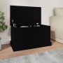 Contenitore Portaoggetti Nero 70x40x38 cm Legno Multistrato