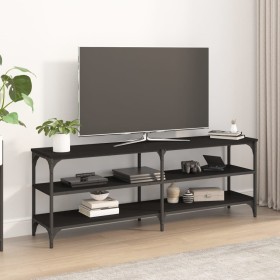 Mobile Porta TV Nero 140x30x50 cm in Legno Multistrato