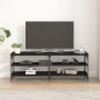 Mobile Porta TV Nero 140x30x50 cm in Legno Multistrato