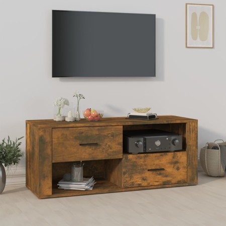 Mobile TV Rovere Fumo 100x35x40 cm in Legno Multistrato