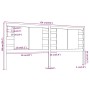 Testiera per Letto 126x4x100 cm in Legno Massello di Pino