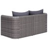 Divano Angolare da Giardino 2 pz Grigio in Polyrattan