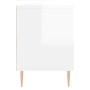 Mobile Porta TV Bianco Lucido 150x30x44,5 cm Legno Multistrato