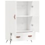 Credenza Bianco Lucido 69,5x31x115 cm in Legno Multistrato