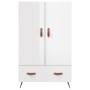 Credenza Bianco Lucido 69,5x31x115 cm in Legno Multistrato