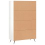 Credenza Bianco Lucido 69,5x31x115 cm in Legno Multistrato