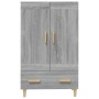 Credenza Grigio Sonoma 70x31x115 cm in Legno Multistrato