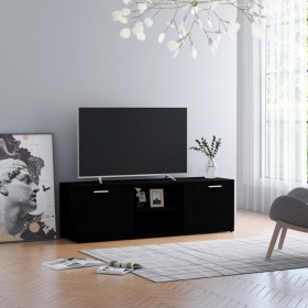 Mobile Porta TV Nero 120x34x37 cm in Legno Multistrato