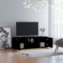 Mobile Porta TV Nero 120x34x37 cm in Legno Multistrato