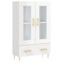 Credenza Bianco Lucido 69,5x31x115 cm in Legno Multistrato