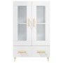 Credenza Bianco Lucido 69,5x31x115 cm in Legno Multistrato