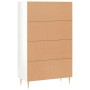 Credenza Bianco Lucido 69,5x31x115 cm in Legno Multistrato