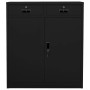 Armadio per Ufficio Nero 90x40x102 cm in Acciaio