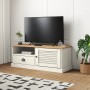 Mobile Porta TV VIGO Bianco 106x40x40 cm Legno Massello di Pino